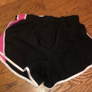 nike pink black and white running/sport shorts new